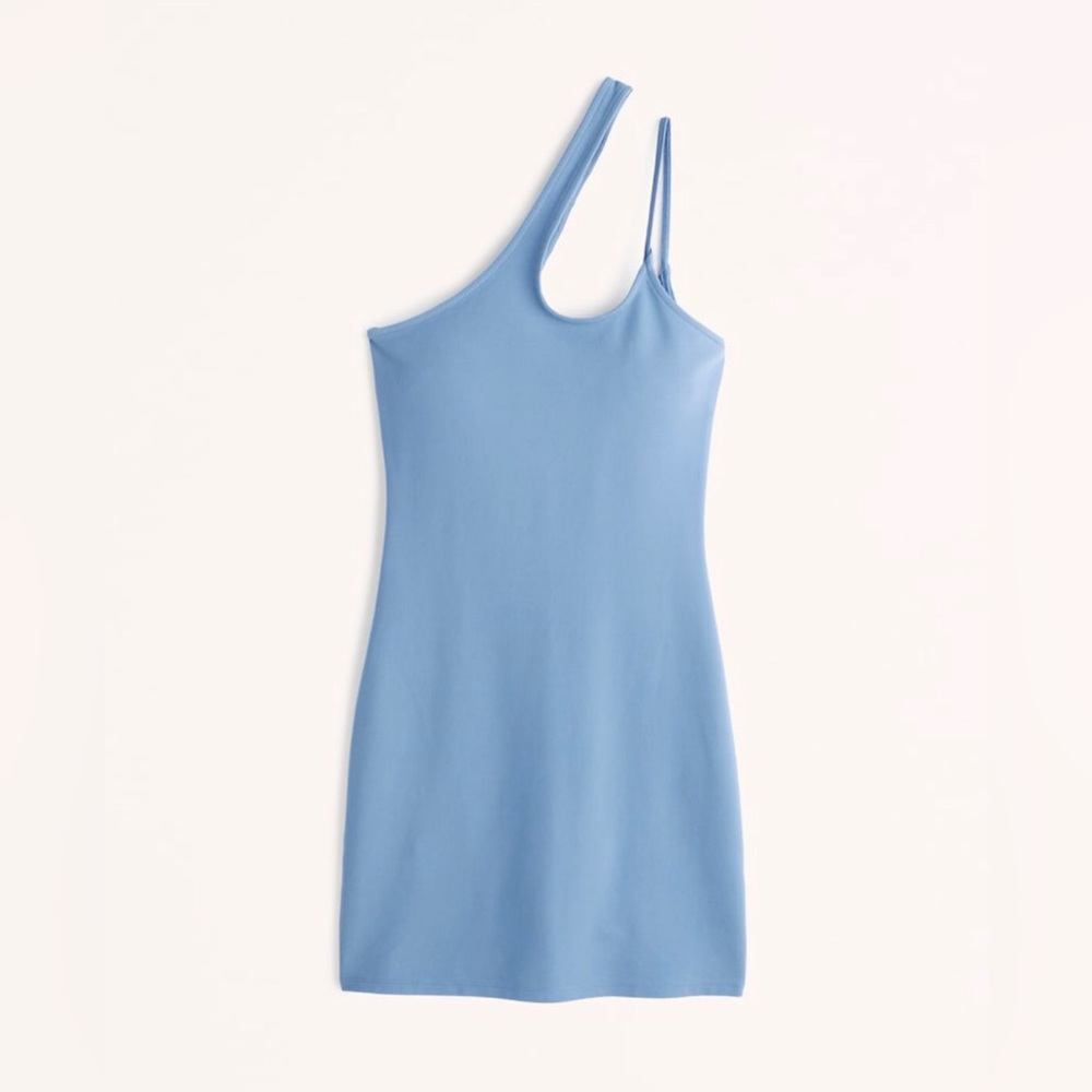 Asymmetrical One-Shoulder Ponte Mini Dress
